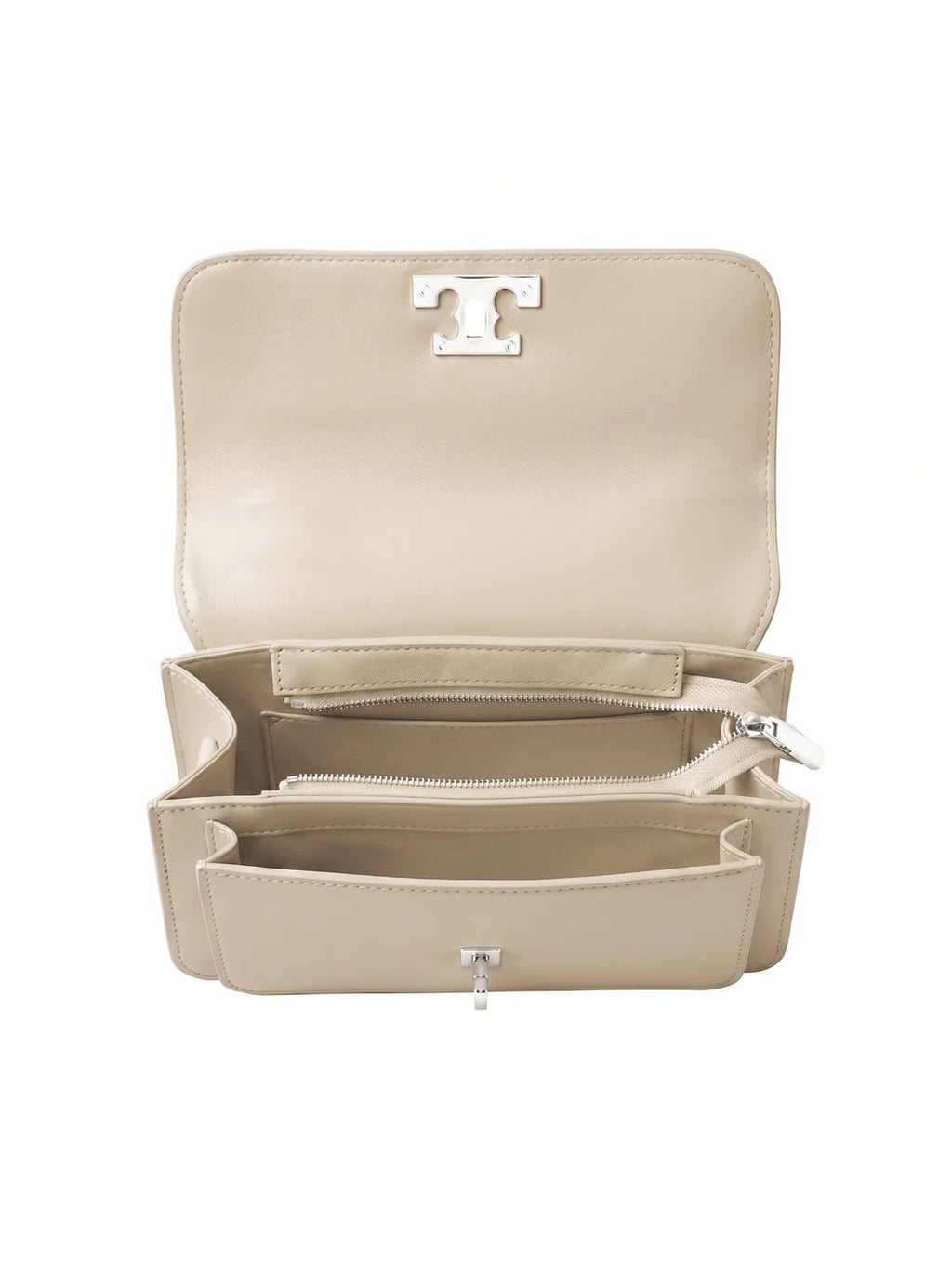 Prella Bags Leads White Structured Crossbody Bag