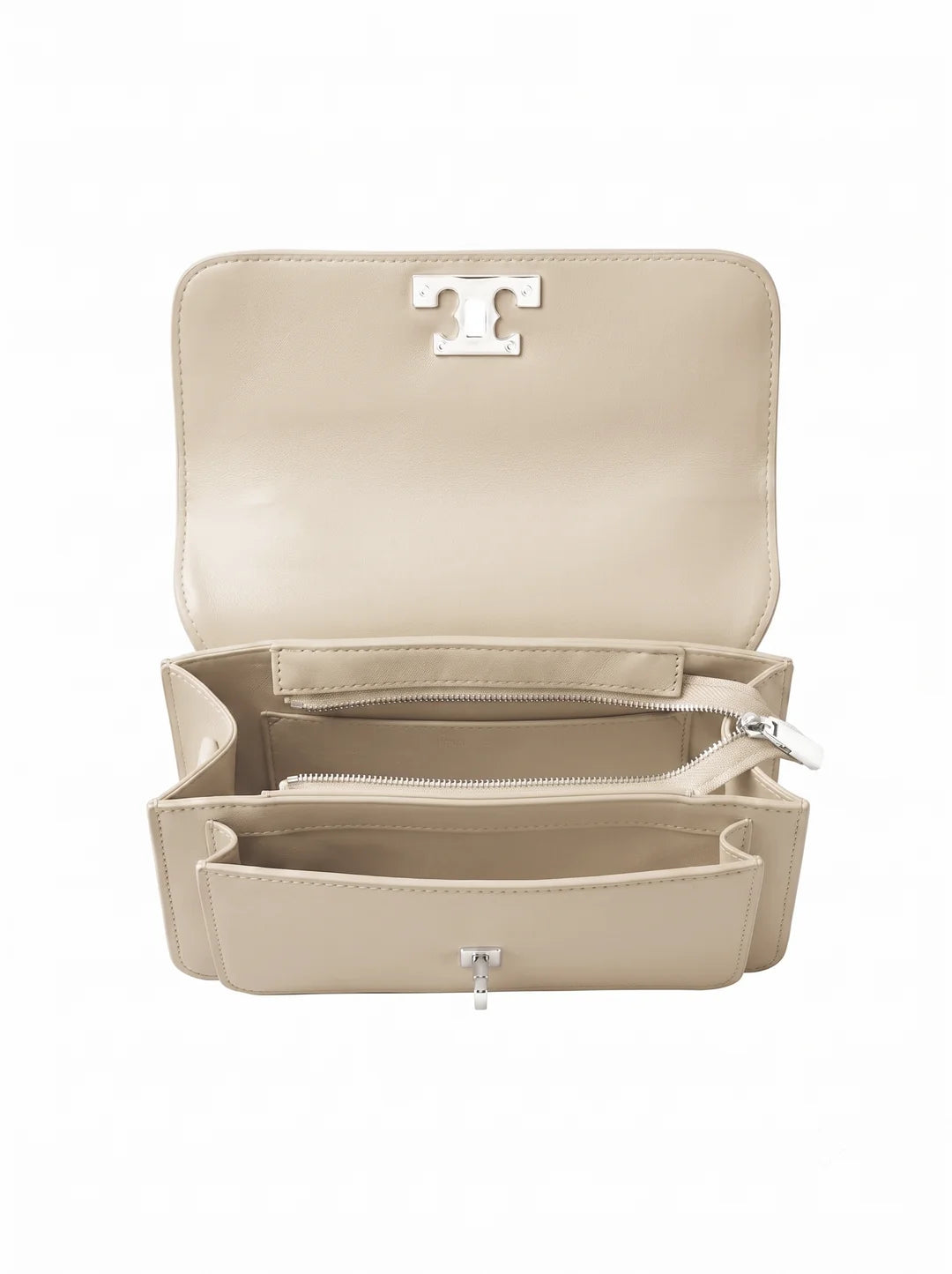 Prella Bags Leads White Structured Crossbody Bag