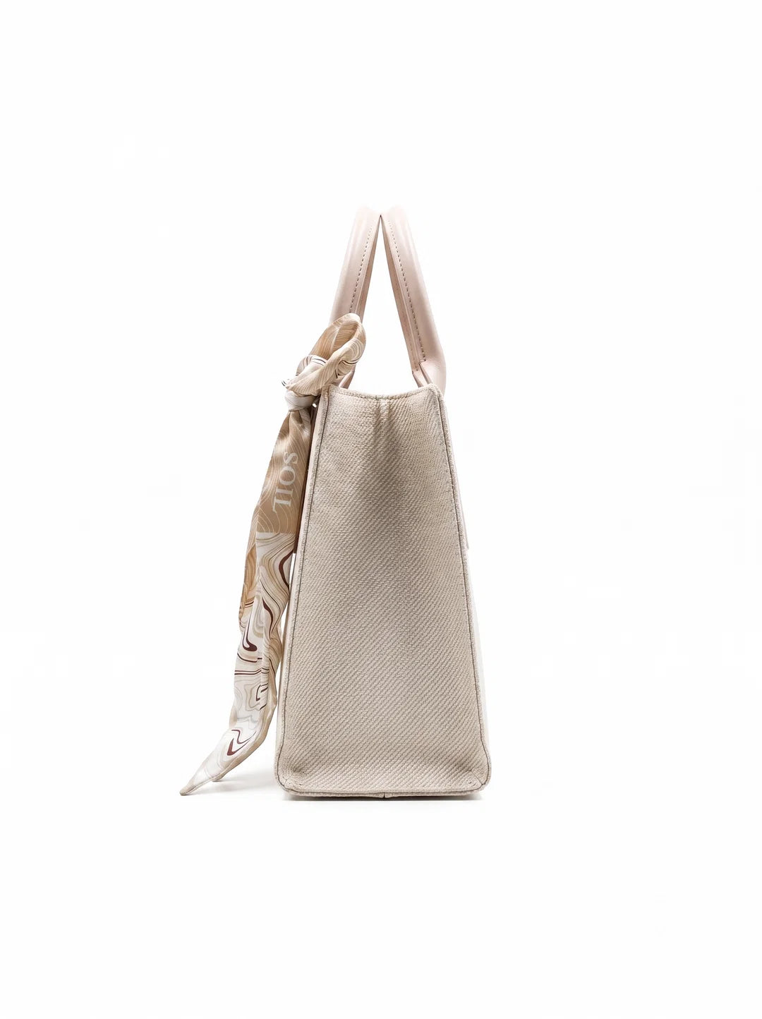 Prella Bags Amelia White Textured Tote Bag