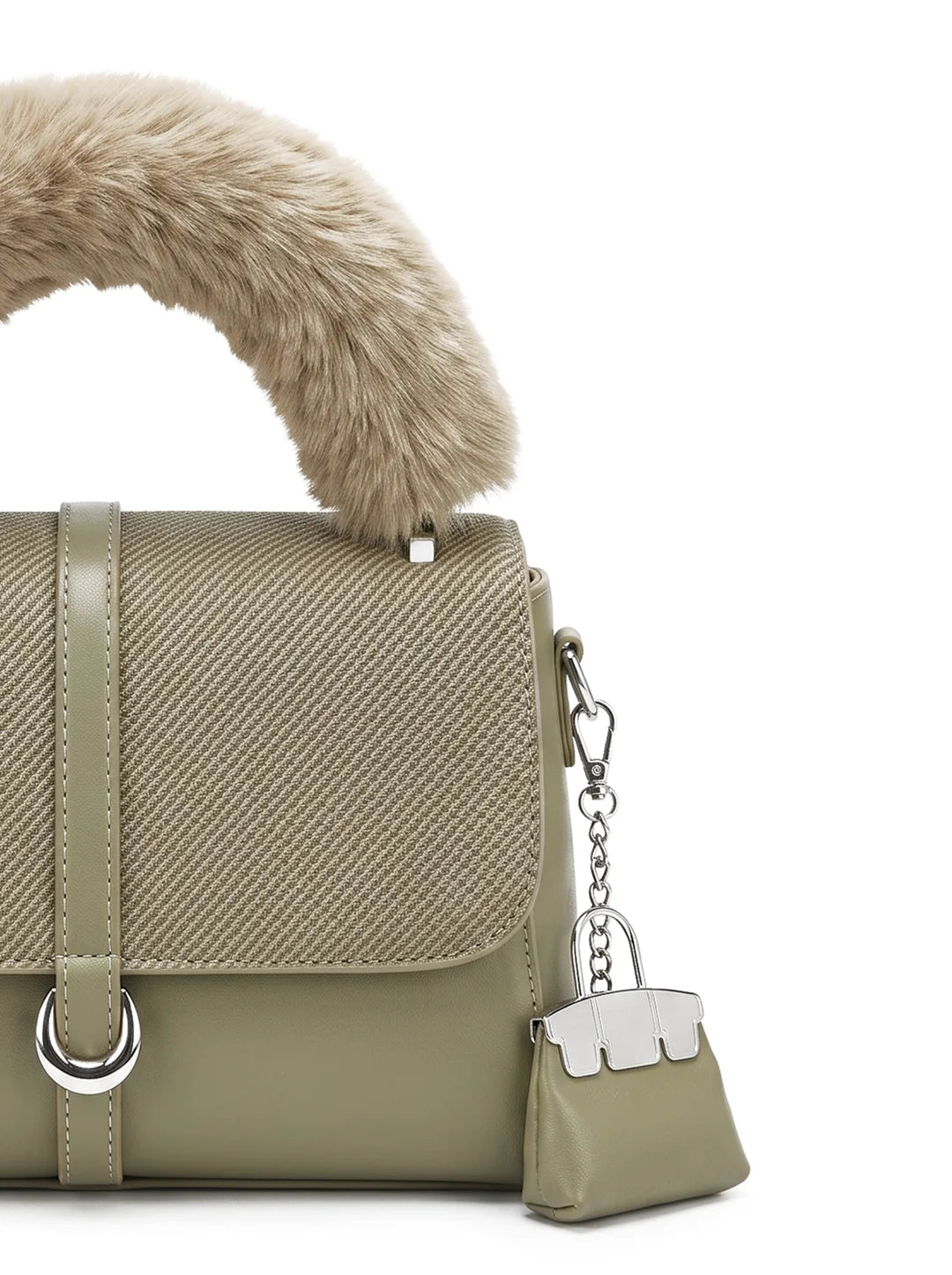 Prella Bags Darcy Beige Textured Shoulder Bag