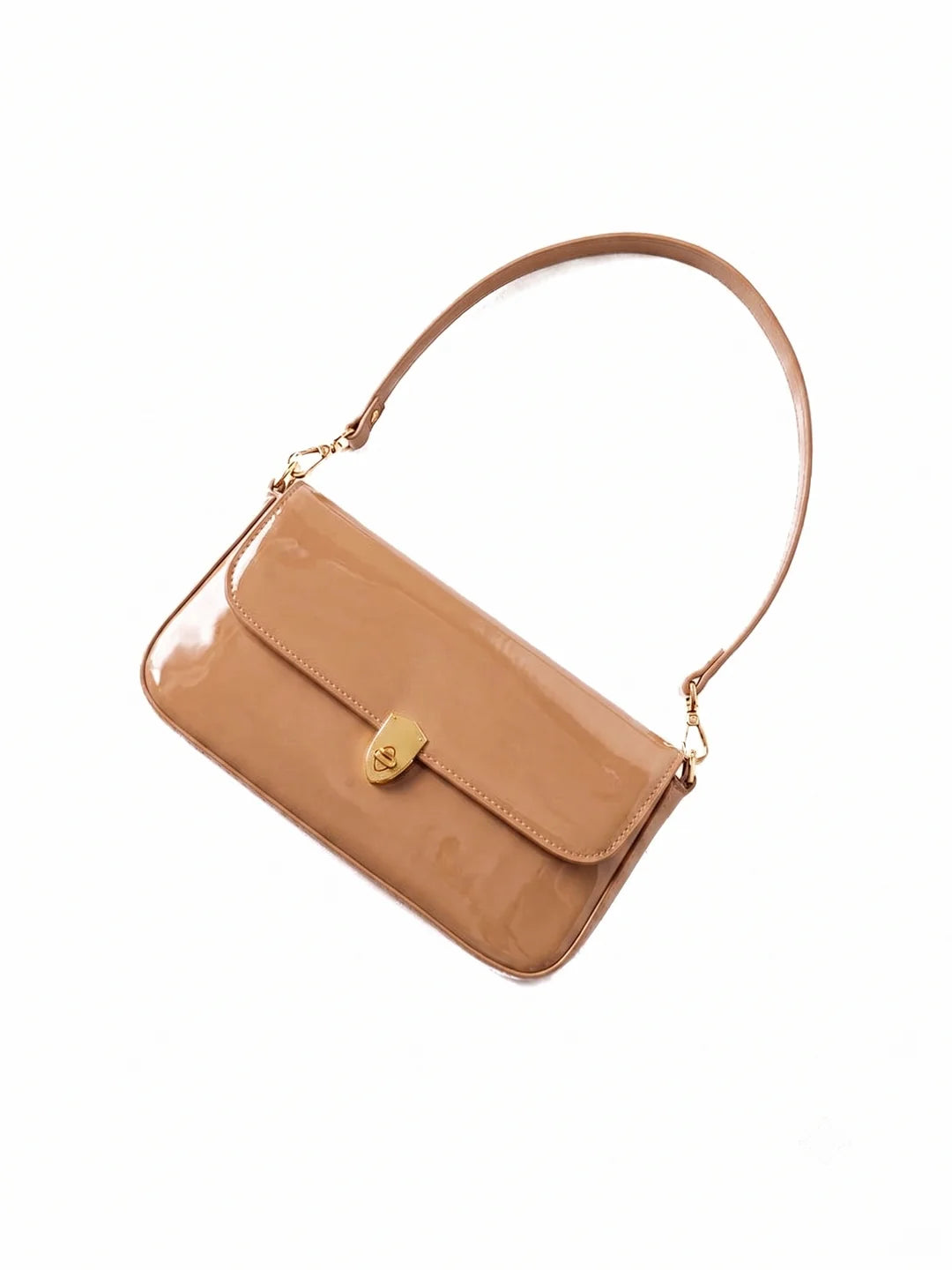 Prella Bags Bali Black Patent Leather Shoulder Bag
