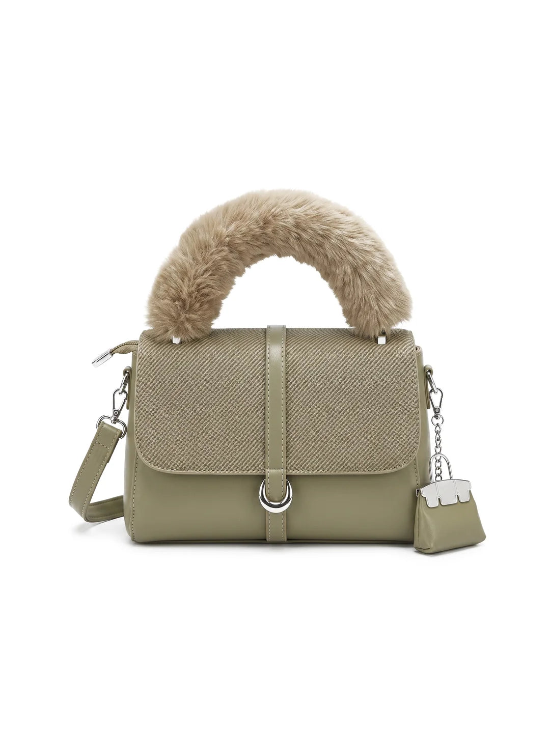 Prella Bags Darcy Beige Textured Shoulder Bag