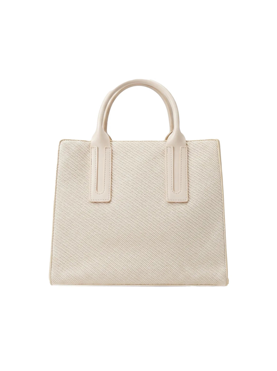 Prella Bags Amelia White Textured Tote Bag