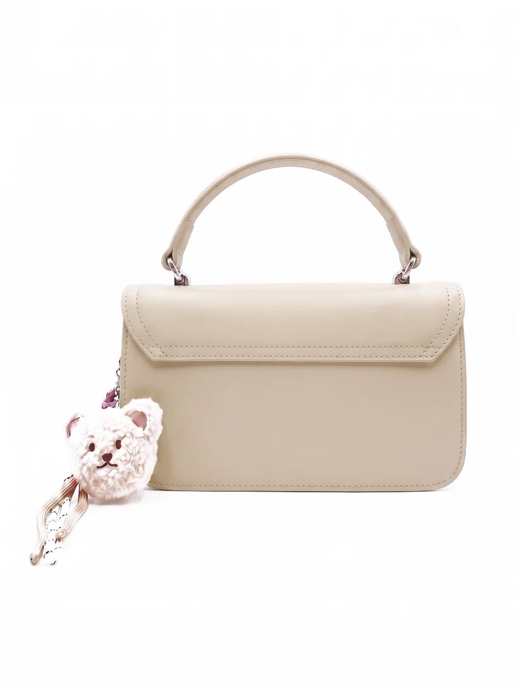 Prella Bags Leads White Structured Crossbody Bag