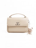 Prella Bags Leads White Structured Crossbody Bag
