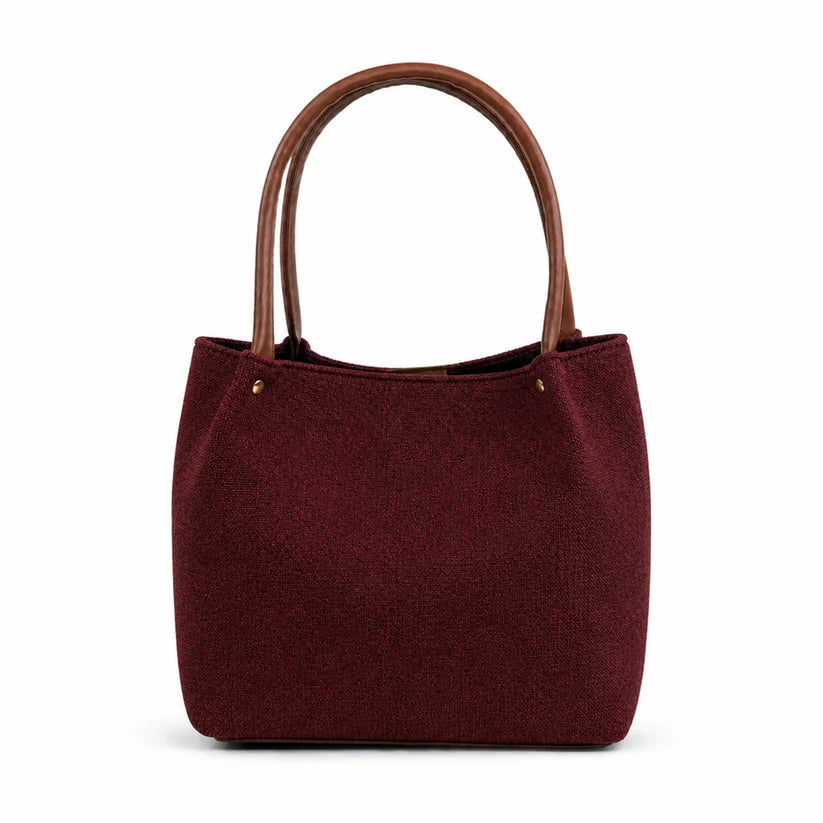 Perella Woven Fabric Maroon & Brown