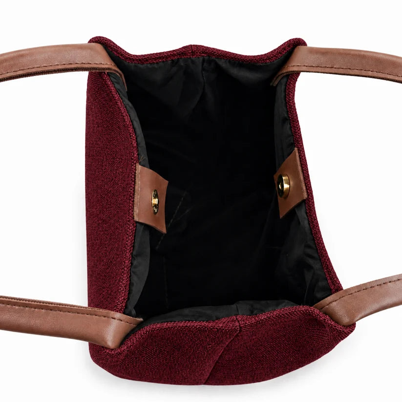 Perella Woven Fabric Maroon & Brown